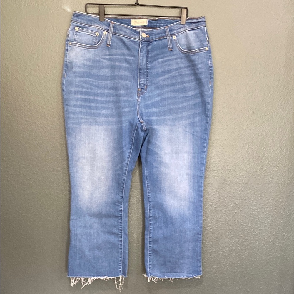 Madewell Women’s Size 35 Cali Demi Boot Denim Jeans - bootcut, raw hem